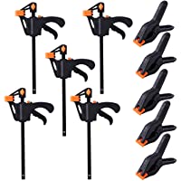 Colmanda 5 Pack Juego de abrazaderas de agarre rápido- Pinzas de Resorte Abrazaderas de Resorte de Muselina Abrazaderas…